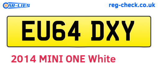 EU64DXY are the vehicle registration plates.