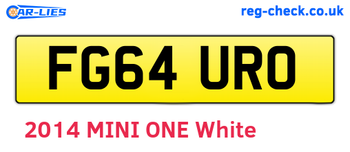 FG64URO are the vehicle registration plates.