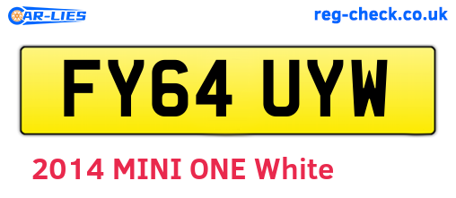 FY64UYW are the vehicle registration plates.