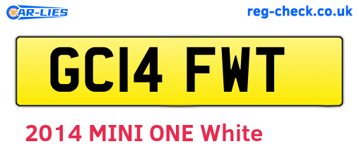 GC14FWT are the vehicle registration plates.