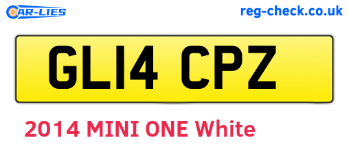 GL14CPZ are the vehicle registration plates.