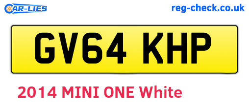 GV64KHP are the vehicle registration plates.