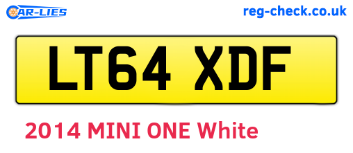 LT64XDF are the vehicle registration plates.