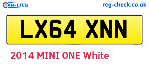 LX64XNN are the vehicle registration plates.