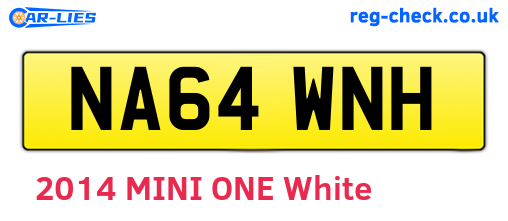 NA64WNH are the vehicle registration plates.