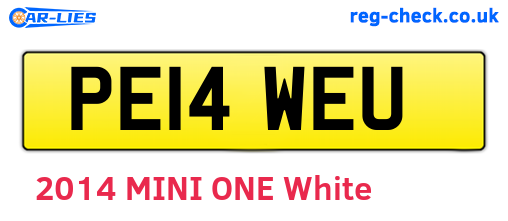 PE14WEU are the vehicle registration plates.