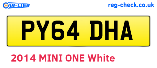 PY64DHA are the vehicle registration plates.