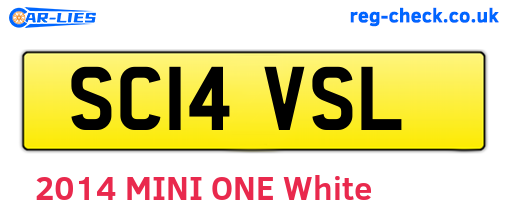 SC14VSL are the vehicle registration plates.