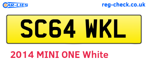 SC64WKL are the vehicle registration plates.