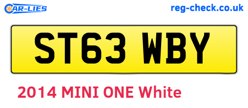 ST63WBY are the vehicle registration plates.