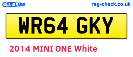WR64GKY are the vehicle registration plates.