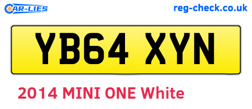 YB64XYN are the vehicle registration plates.