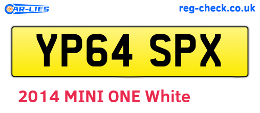 YP64SPX are the vehicle registration plates.
