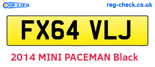 FX64VLJ are the vehicle registration plates.