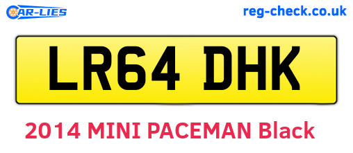 LR64DHK are the vehicle registration plates.