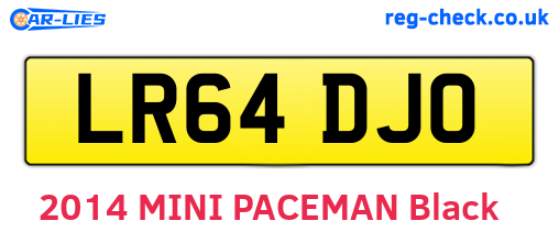 LR64DJO are the vehicle registration plates.