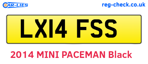 LX14FSS are the vehicle registration plates.