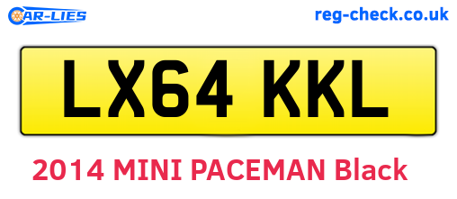 LX64KKL are the vehicle registration plates.