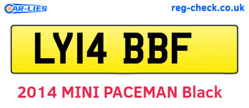 LY14BBF are the vehicle registration plates.
