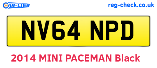 NV64NPD are the vehicle registration plates.