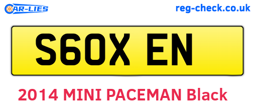 S60XEN are the vehicle registration plates.