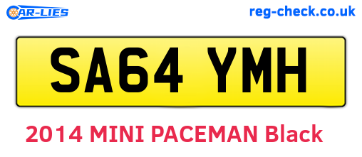 SA64YMH are the vehicle registration plates.