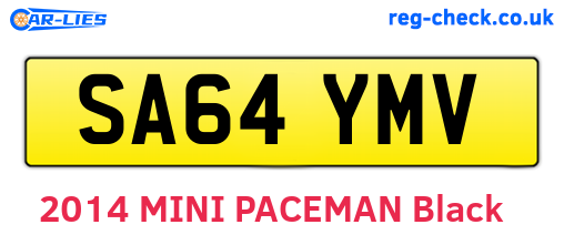 SA64YMV are the vehicle registration plates.