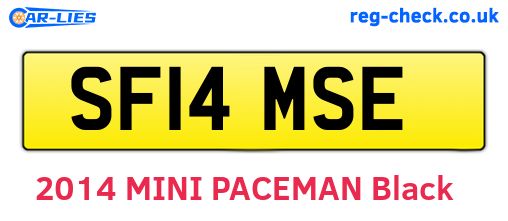 SF14MSE are the vehicle registration plates.
