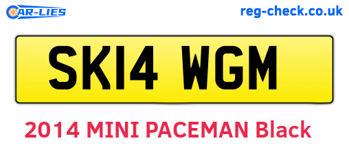 SK14WGM are the vehicle registration plates.
