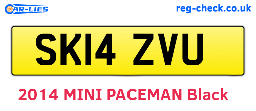 SK14ZVU are the vehicle registration plates.