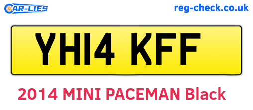 YH14KFF are the vehicle registration plates.