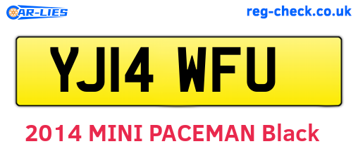 YJ14WFU are the vehicle registration plates.