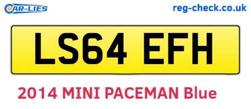 LS64EFH are the vehicle registration plates.