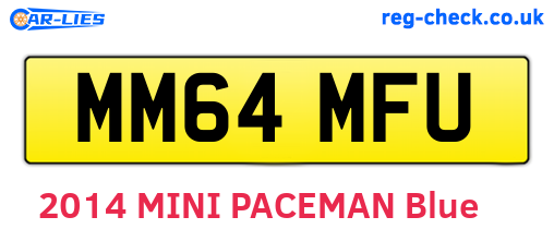 MM64MFU are the vehicle registration plates.