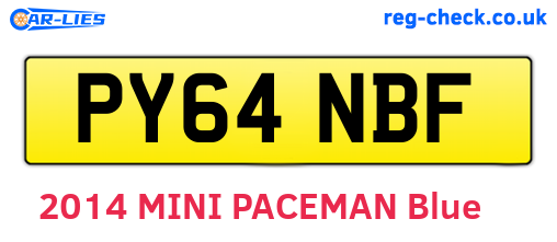 PY64NBF are the vehicle registration plates.