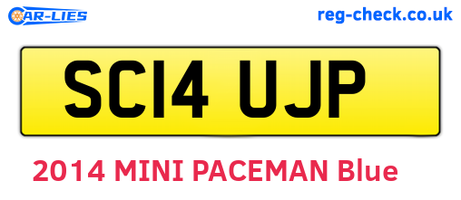 SC14UJP are the vehicle registration plates.