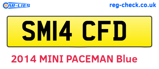 SM14CFD are the vehicle registration plates.