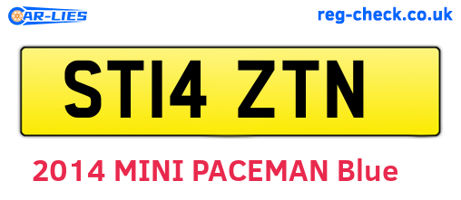 ST14ZTN are the vehicle registration plates.