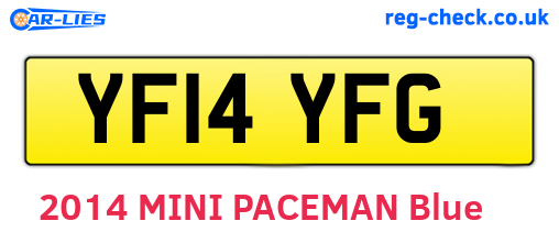 YF14YFG are the vehicle registration plates.