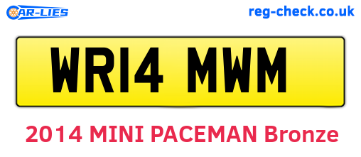 WR14MWM are the vehicle registration plates.