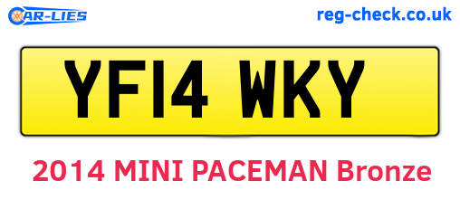 YF14WKY are the vehicle registration plates.