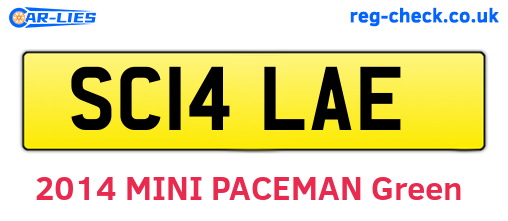 SC14LAE are the vehicle registration plates.