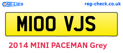 M100VJS are the vehicle registration plates.
