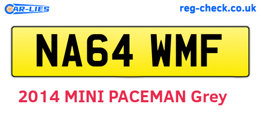NA64WMF are the vehicle registration plates.