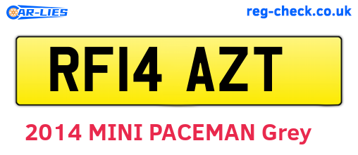 RF14AZT are the vehicle registration plates.