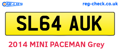 SL64AUK are the vehicle registration plates.