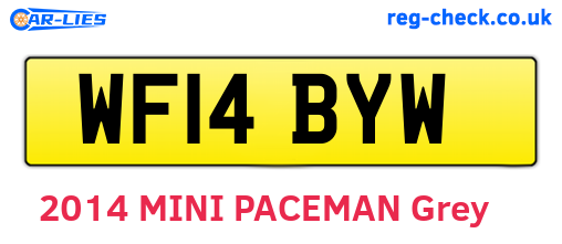 WF14BYW are the vehicle registration plates.