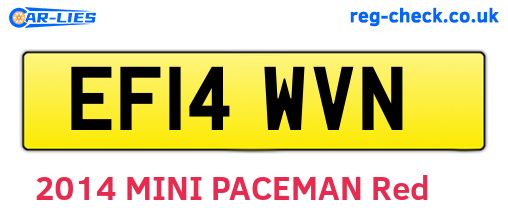 EF14WVN are the vehicle registration plates.