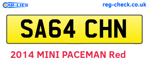 SA64CHN are the vehicle registration plates.