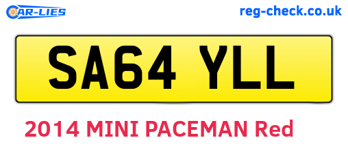 SA64YLL are the vehicle registration plates.